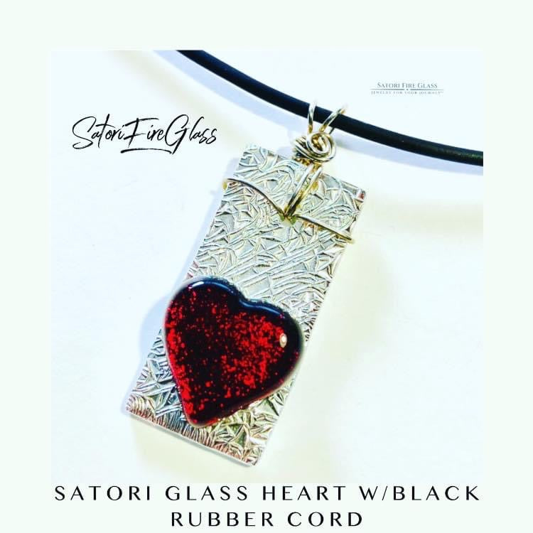 Black Flame Heart Choker Necklace