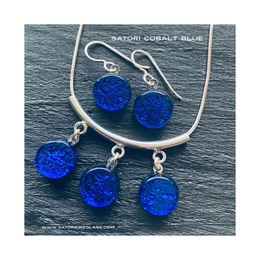 Satori Cobalt Blue on Sterling Crescent Set