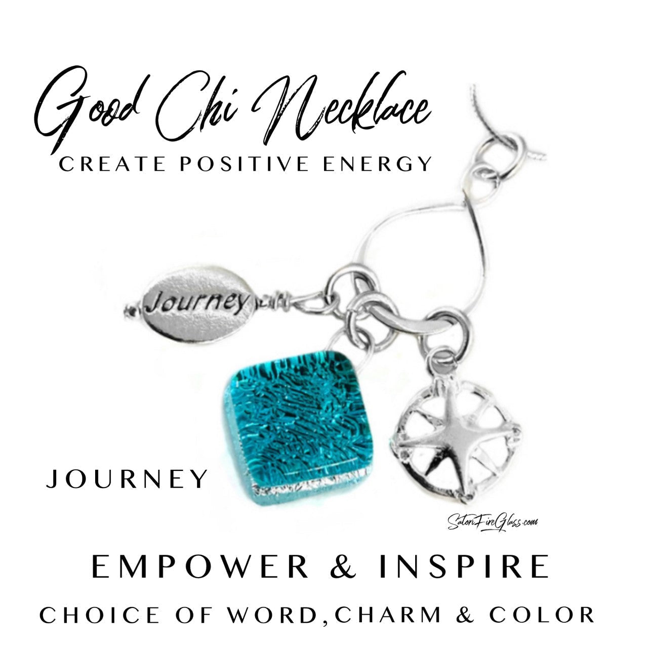 BEST SELLER Good Chi™ Charm Necklace for Positive Energy – Satori Fire Glass