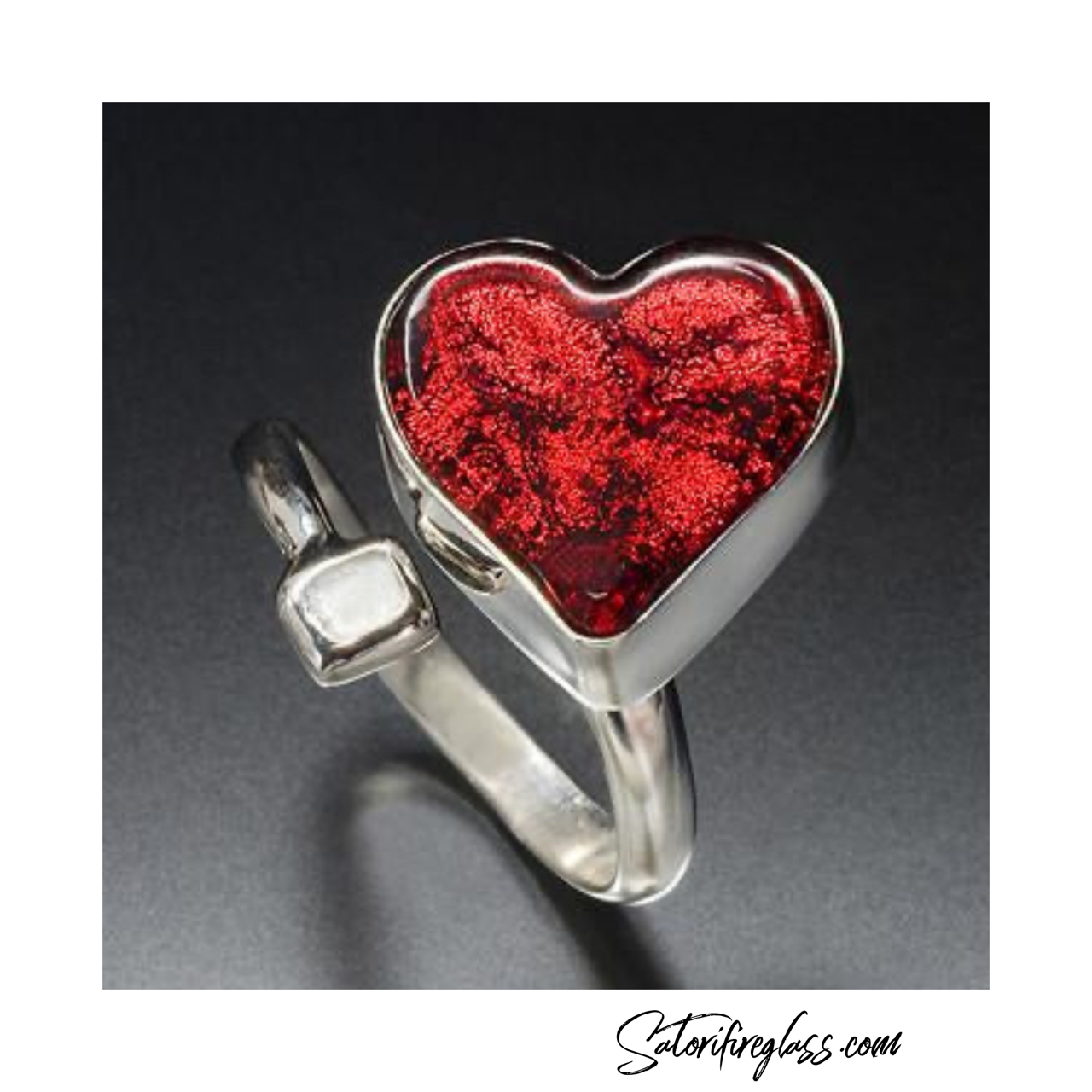 Lab-Created Ruby Heart Ring 1/8 ct tw Diamonds 10K Rose Gold | Kay